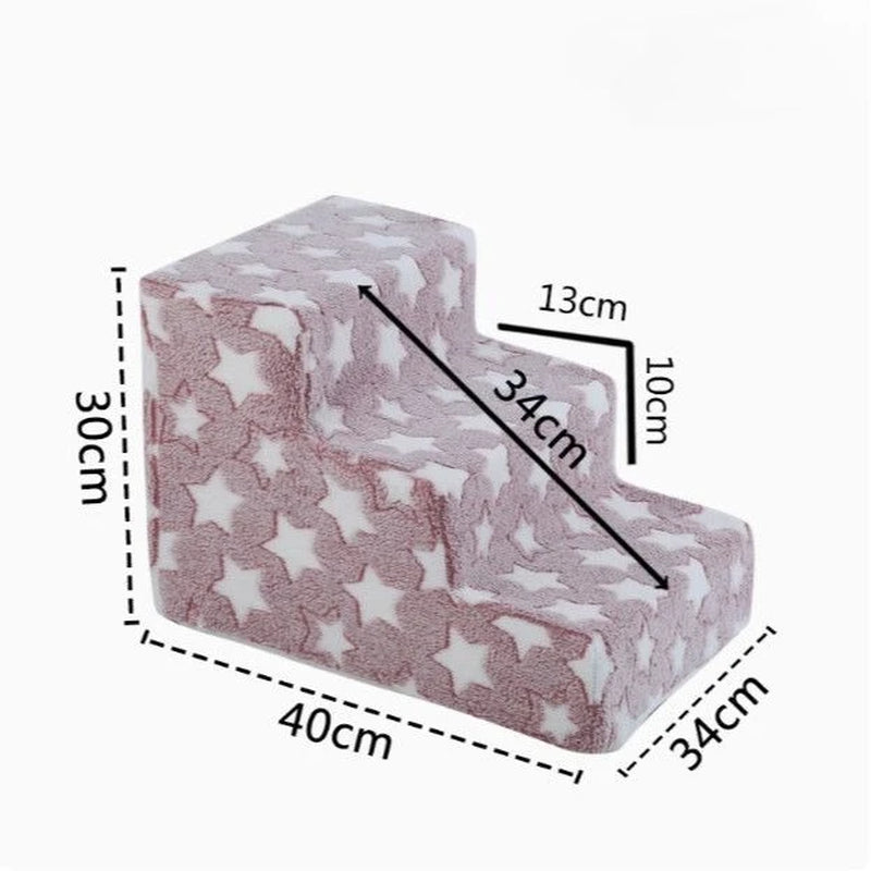 3/4 Pets Steps Foam Dogs Secure Stairs Ramps Non-Slip Pets Star Steps for Protect Older Dogs Pets with Joint Pain Sofa Bed Ladde
