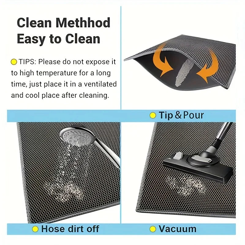 Cat Litter Mat EVA Double Layer Cat Litter Mat Cat Litter Basin Sand Falling Mat Eva Cat Litter Mat Cat Nest Mat Pet Mat