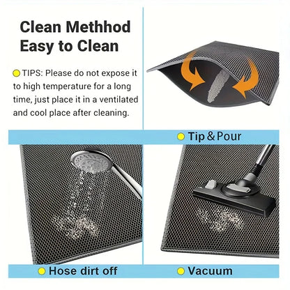 Cat Litter Mat EVA Double Layer Cat Litter Mat Cat Litter Basin Sand Falling Mat Eva Cat Litter Mat Cat Nest Mat Pet Mat