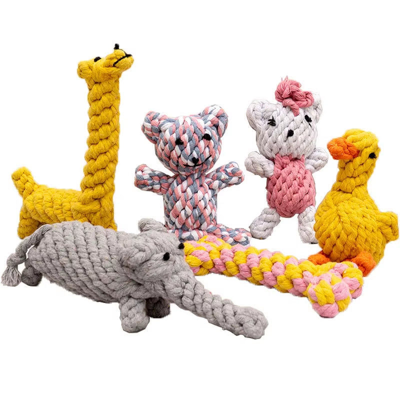 1Pcs Bite Resistant Pet Dog Chew Toys for Small Dogs Cleaning Teeth Puppy Dog Rope Knot Ball Toy Playing Animals Dogs Toys Pets